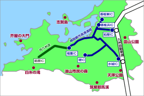 福岡のマップ
