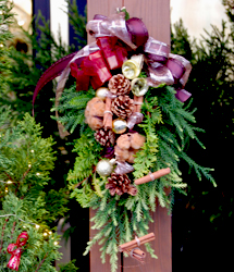 クリスマスのドア飾り|冬|フラワーアレンジメント|マンションライフ 