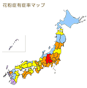 花粉症有症率マップ